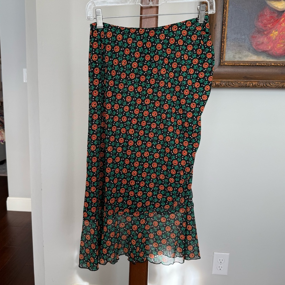 Anna Sui Rosy Dot Mesh Skirt size S - Picture 5 of 12